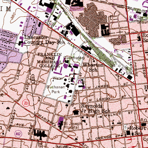 Topographic Map of Meyran House, PA