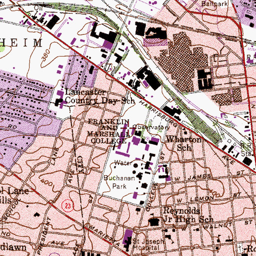 Topographic Map of Mr and Mrs Clyde E Thomas Hall, PA
