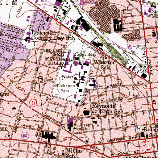 Topographic Map of President Theodore E Distler House, PA