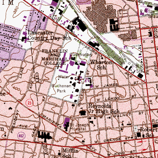 Topographic Map of Stahr Auditorium, PA