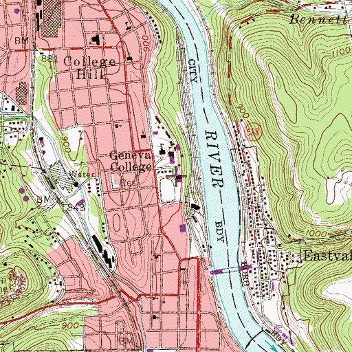 Topographic Map of Metheny Fieldhouse, PA