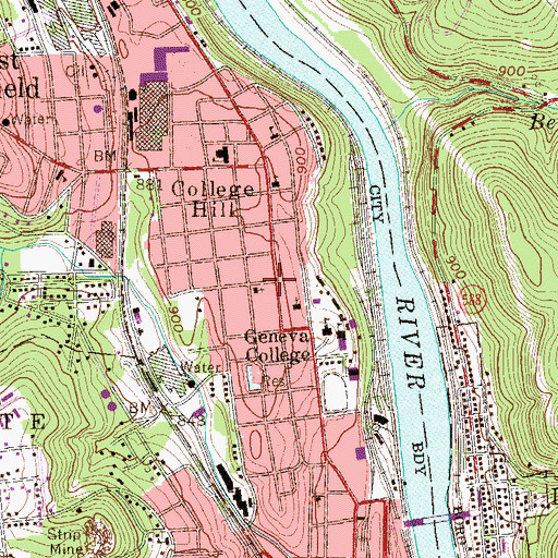 Topographic Map of Patterson House, PA