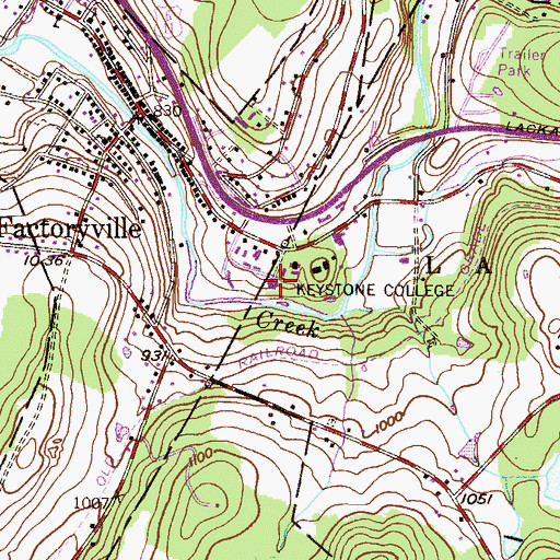 Topographic Map of Academic Affairs Center, PA