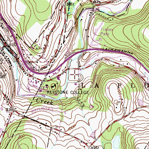 Topographic Map of Christy Mathewson Field, PA