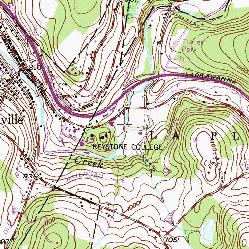 Topographic Map of Creekside Grove, PA