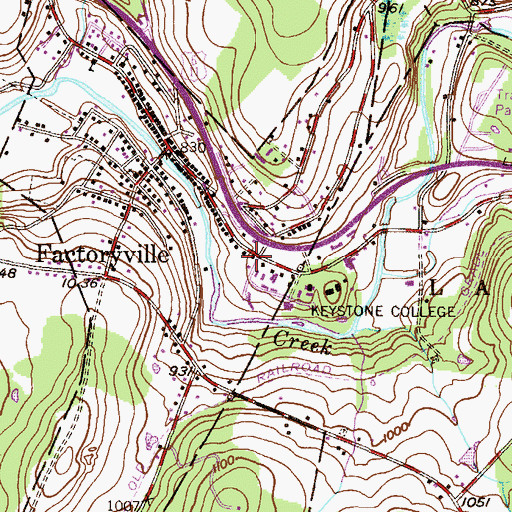 Topographic Map of Hedgewood House, PA