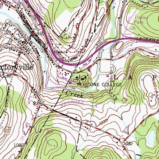Topographic Map of Moore Hall Alumni Garden, PA