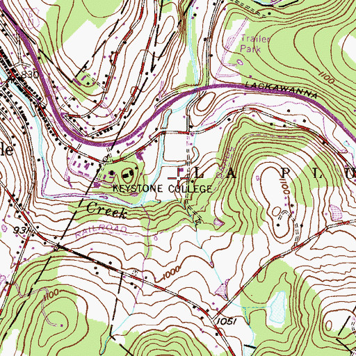 Topographic Map of Ned Boehm Field, PA