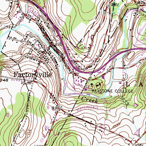 Topographic Map of Patrick Hall, PA