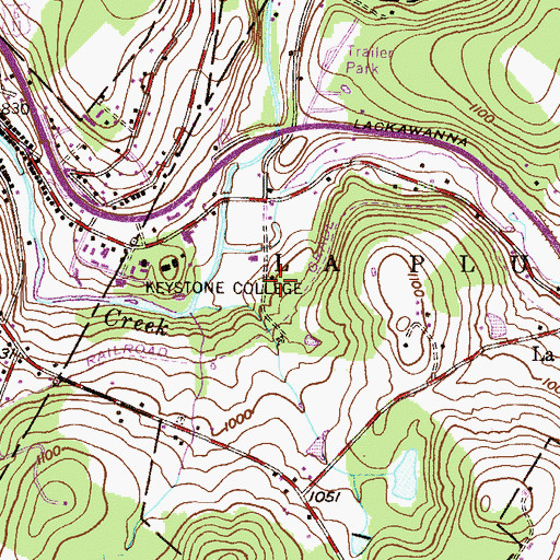 Topographic Map of Seaman's Farmhouse, PA