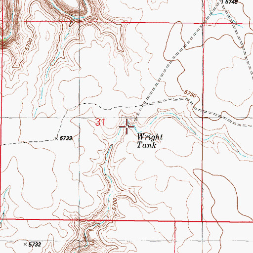 Topographic Map of Wright Tank, AZ