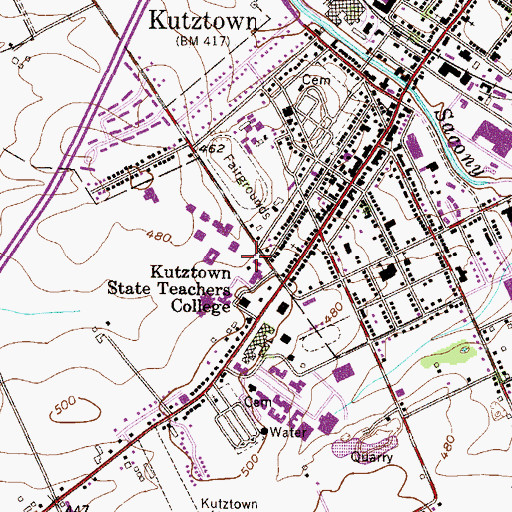 Topographic Map of Communication Design Building, PA