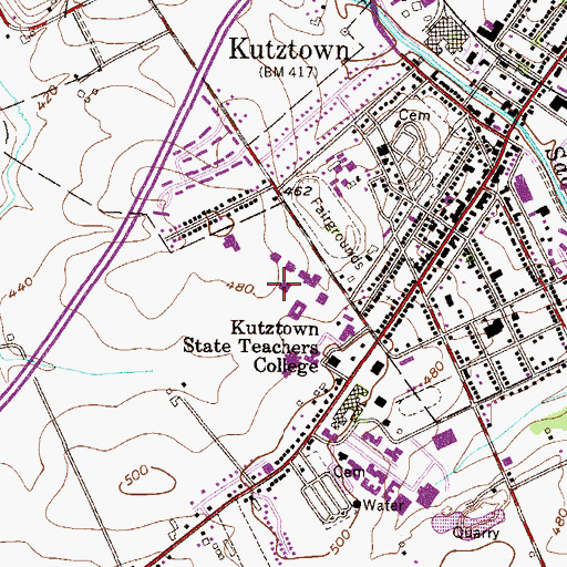 Topographic Map of deFrancesco Building, PA