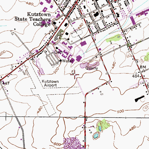 Topographic Map of Golden Bear Village South, PA