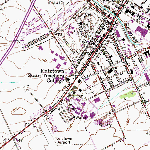 Topographic Map of Poplar House, PA