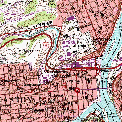 Topographic Map of Alpha Phi Sorority, PA