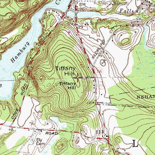Topographic Map of Tiffany Hill, CT