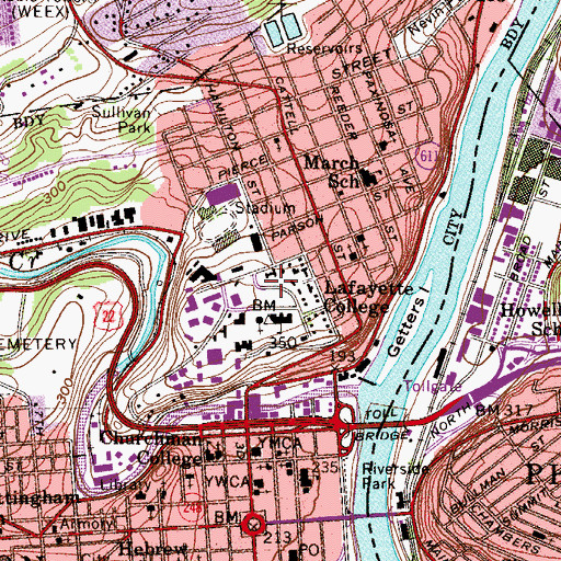 Topographic Map of Kappa Delta Rho Fraternity, PA