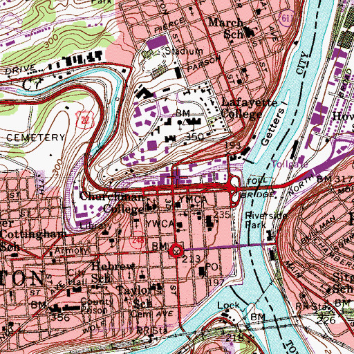 Topographic Map of Morris R Williams Visual Arts Building, PA