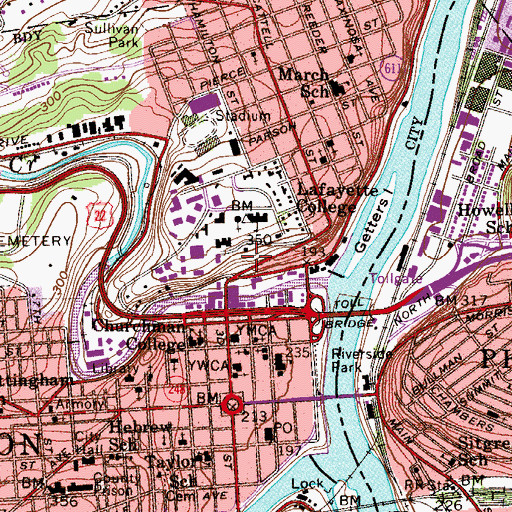 Topographic Map of William E. Simon Center for Economics and Business, PA