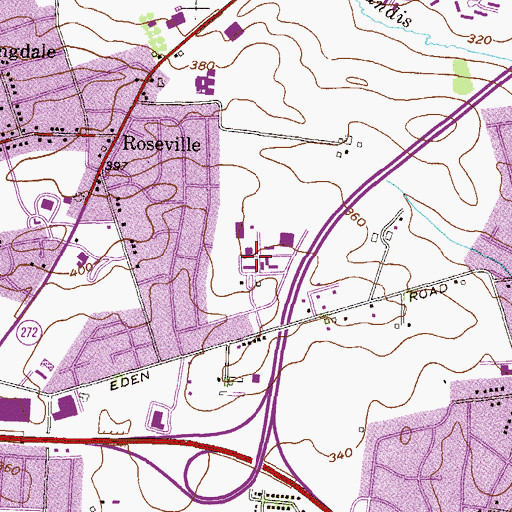 Topographic Map of Clemens Hall, PA