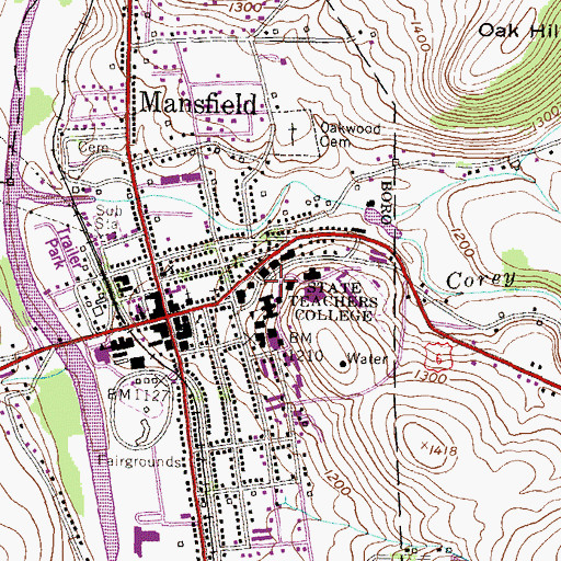 Topographic Map of Grant Science Center, PA