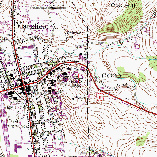 Topographic Map of Karl Van Norman Football Field, PA