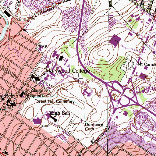 Topographic Map of Fricchione Day Care Center, PA