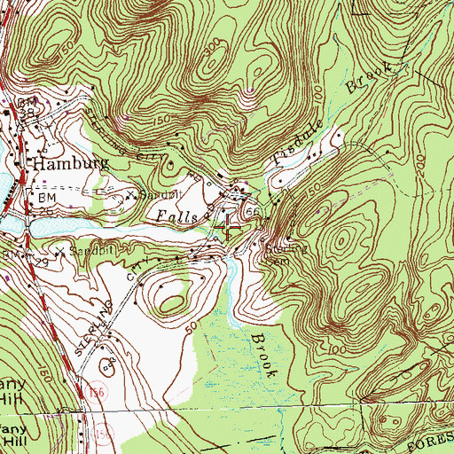 Topographic Map of Tisdale Brook, CT