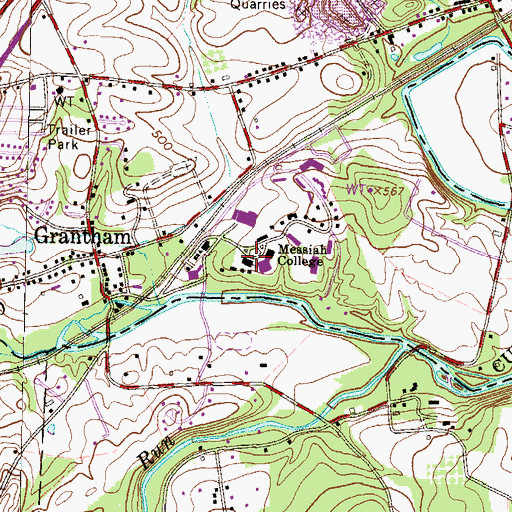 Topographic Map of D Ray Hostetter Chapel, PA