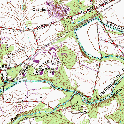 Topographic Map of Issachar's Loft, PA
