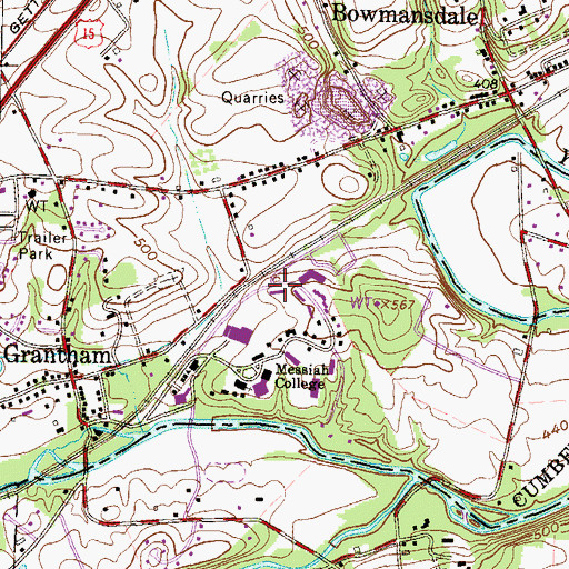 Topographic Map of Smith Apartments, PA