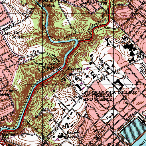 Topographic Map of Althouse Hall, PA