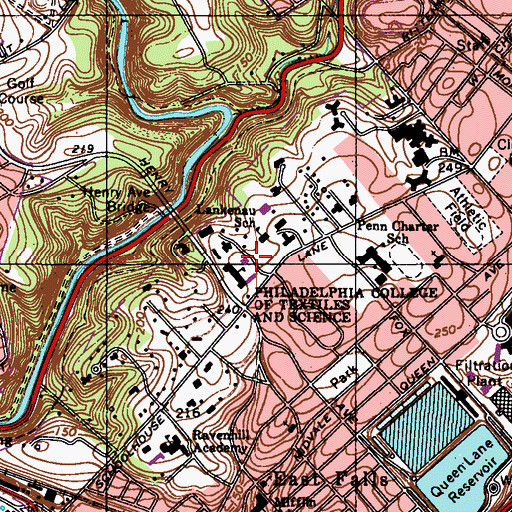 Topographic Map of Architecture & Design Center, PA