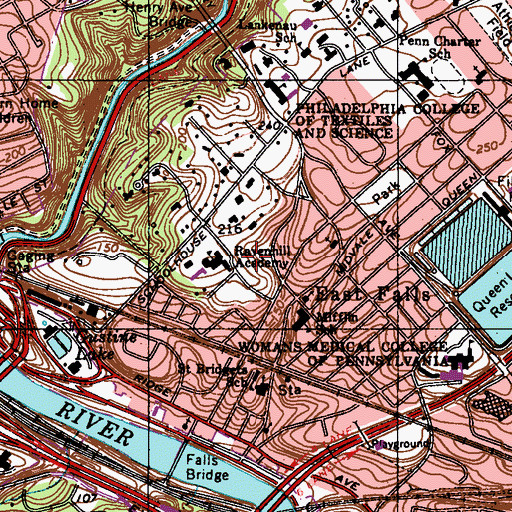 Topographic Map of Ravehill Dining Hall, PA