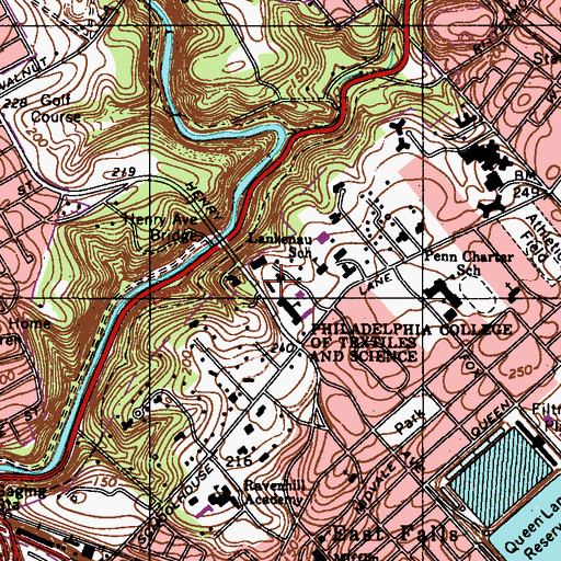 Topographic Map of Scholler Hall, PA