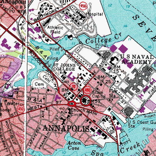 Topographic Map of Campbell Parking Lot, MD