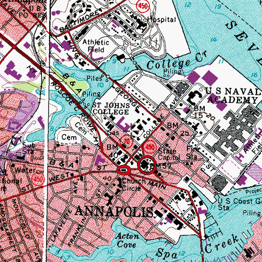 Topographic Map of Chancellor John Johnson House, MD