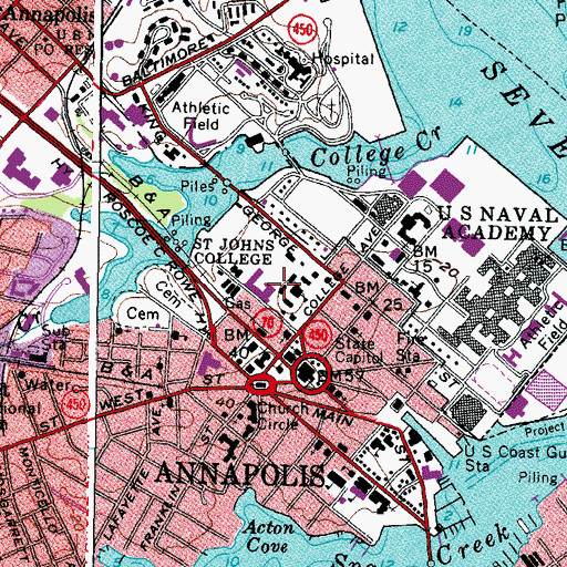 Topographic Map of Levin Hicks Campbell Hall, MD