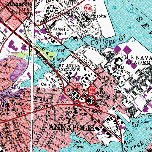 Topographic Map of Paul Mellon Hall, MD
