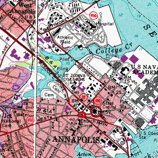Topographic Map of Philip Spector Hall, MD
