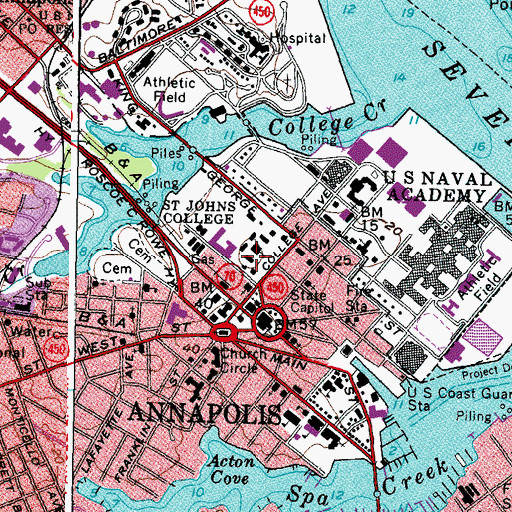 Topographic Map of Reverend Hector Humphreys Hall, MD