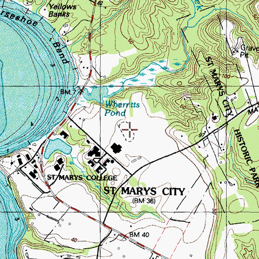 Topographic Map of Athletic Stadium, MD