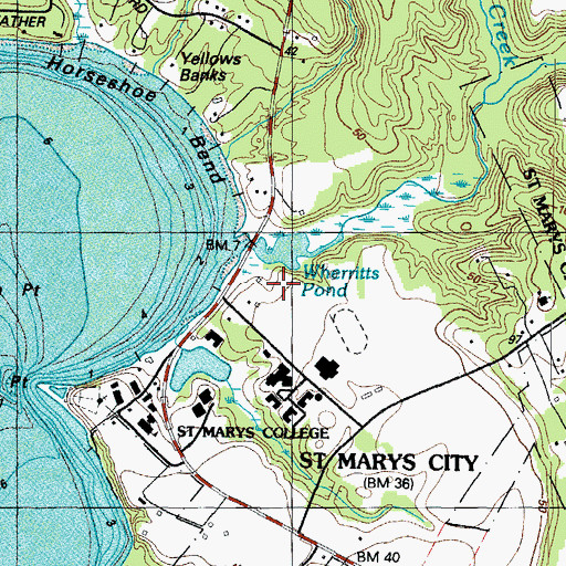 Topographic Map of Eleanor Diggs Harrington House, MD