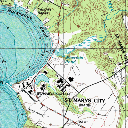 Topographic Map of Homer L Dodge House, MD
