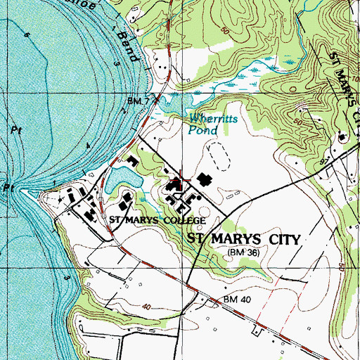 Topographic Map of Montgomery Fine Arts Center, MD