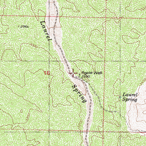 Topographic Map of Agate Well, AZ