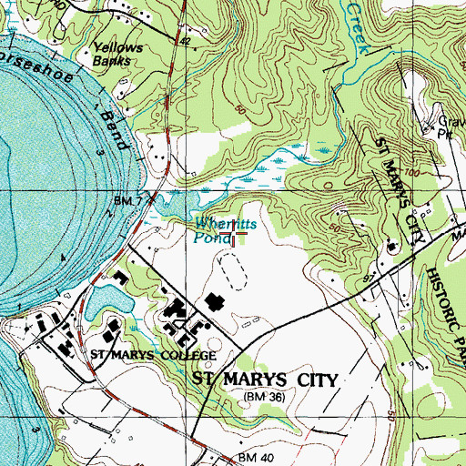 Topographic Map of The Edward T Lewis Quadrangle, MD
