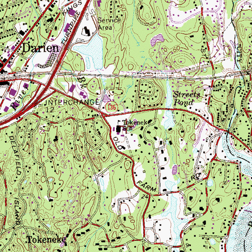 Topographic Map of Tokeneke Elementary School, CT