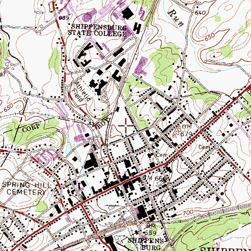 Topographic Map of Eckets Field, PA